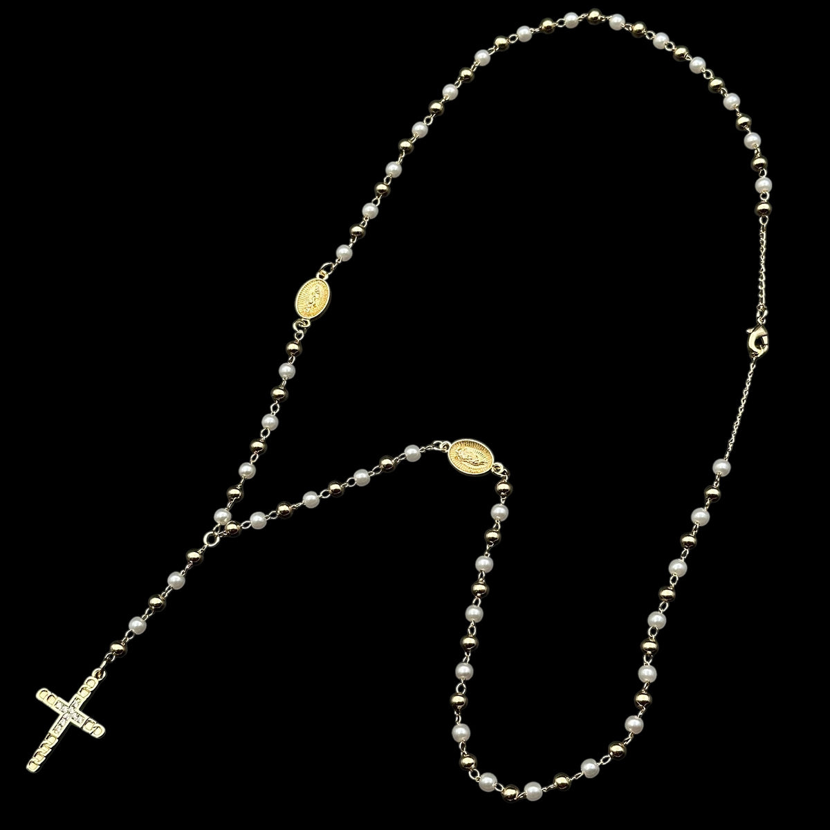 Colier Rosary Divine Placat cu Aur 18K