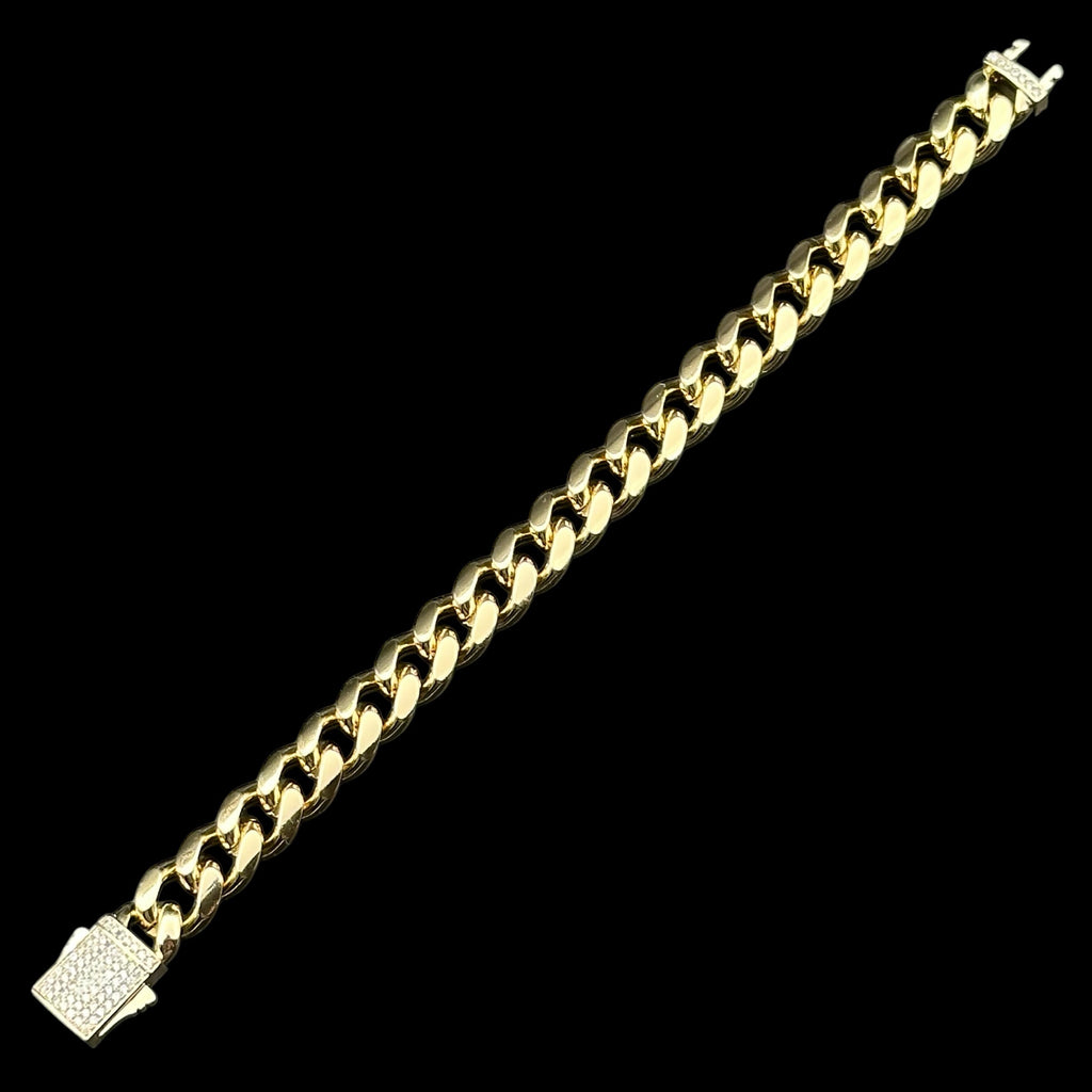 Brățară Cuban 10mm Placată cu Aur 18K