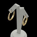 Cercei Circle Spiral Placati cu Aur 18K