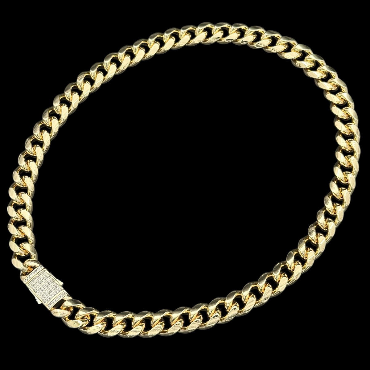 Colier Cuban 12mm Placat cu Aur 18K