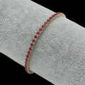 Brățară Tennis 3mm Red Placată cu Aur 18K