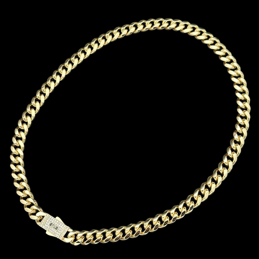 Colier Cuban Monaco Placat cu Aur 18K