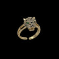 Inel reglabil Panthera Frost Placat cu Aur 18K
