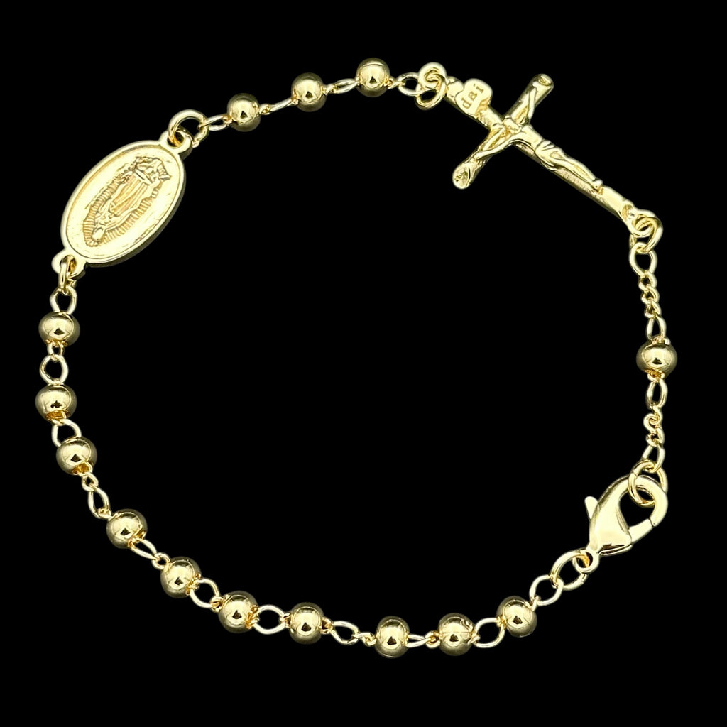 Brățară Rosary Sacred Placată cu Aur 18K