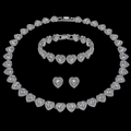Set Tennis Affection Placat cu Aur Alb