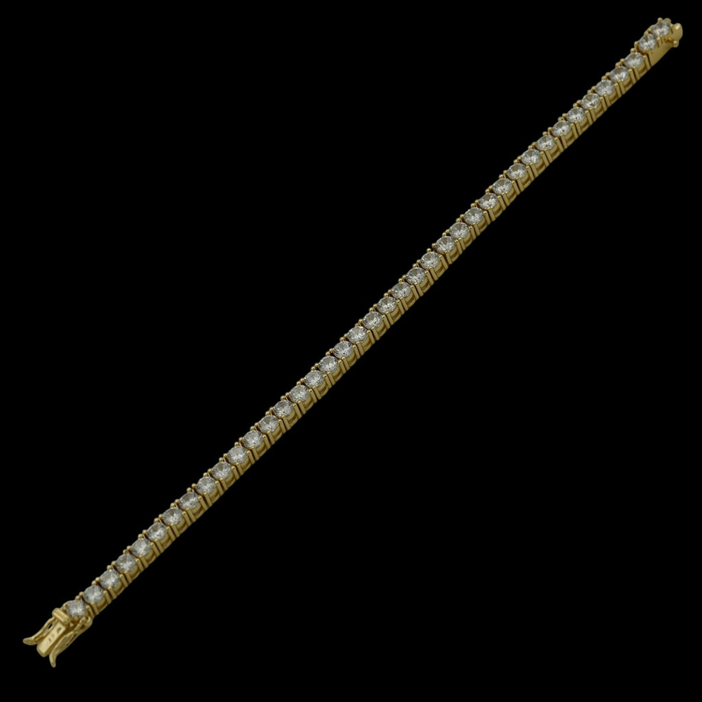 Bratara Tennis 4mm Placata cu Aur 18K