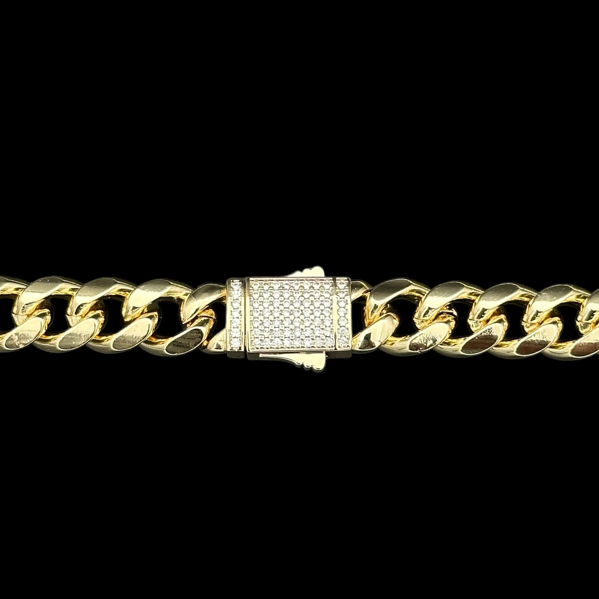 Colier Cuban 10mm Placat cu Aur 18K