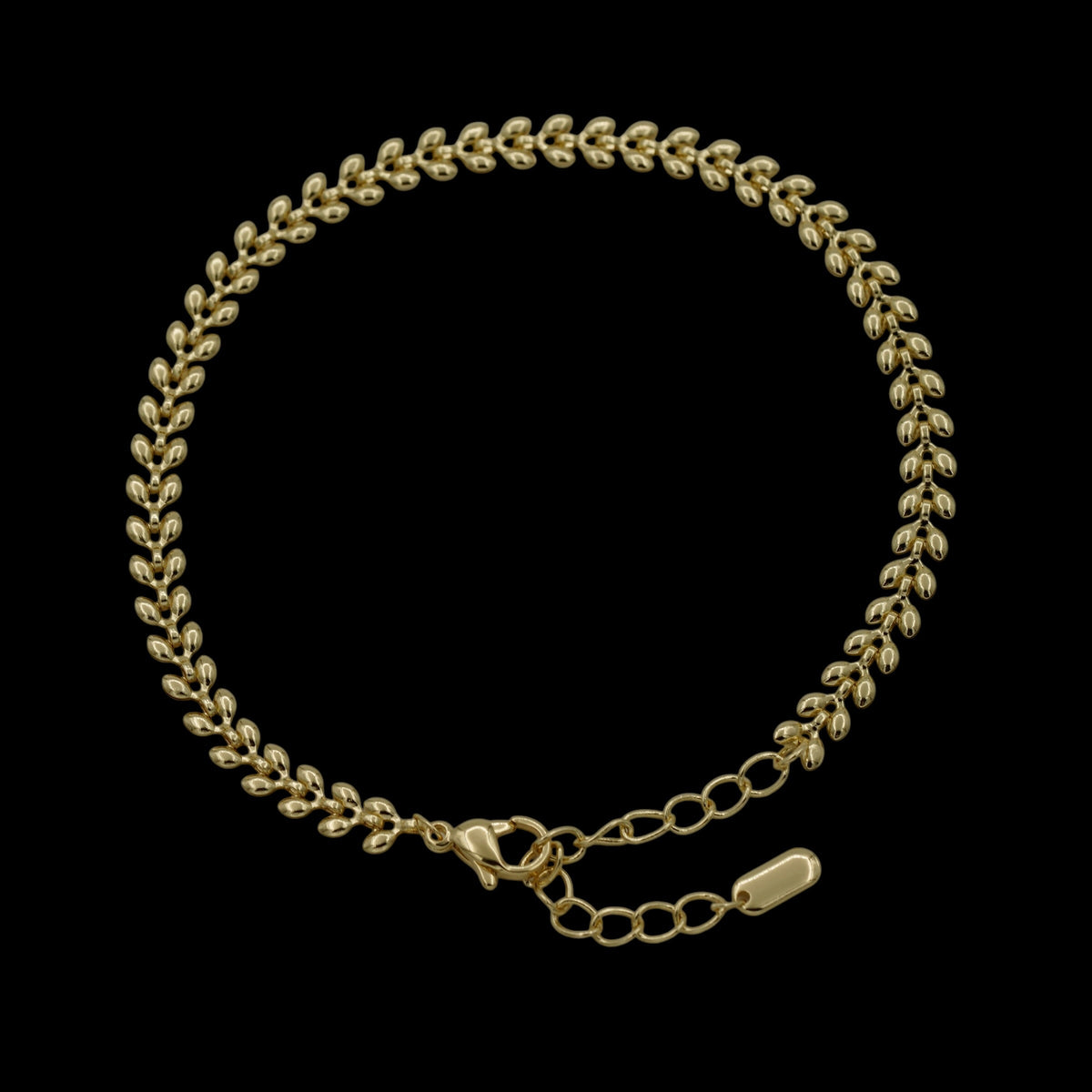 Bratara de picior Leaf Placata cu Aur 18K