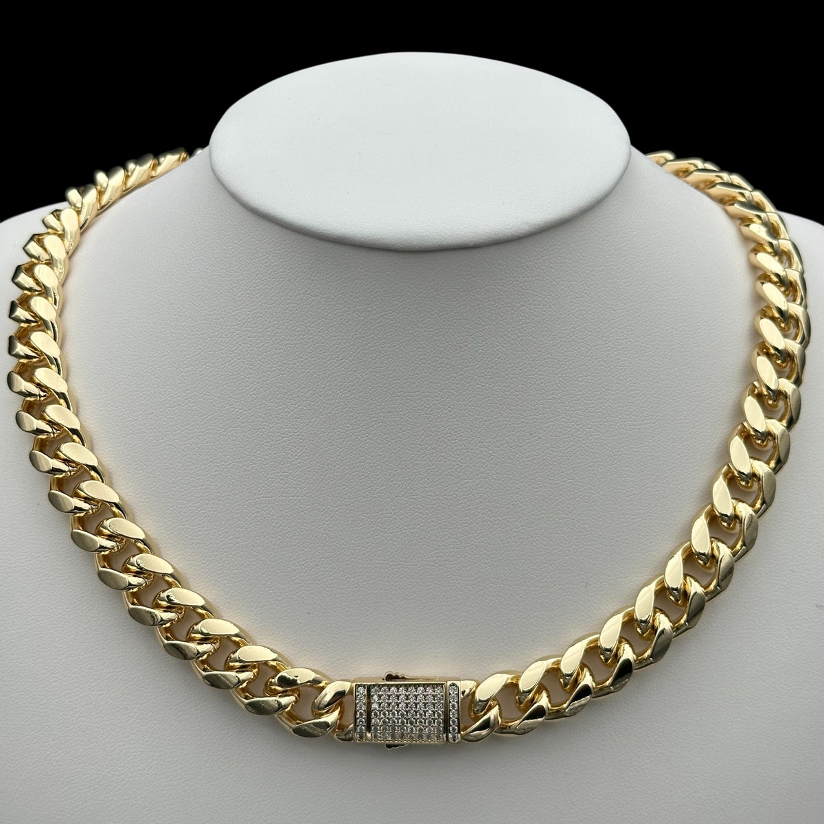 Colier Cuban 12mm Placat cu Aur 18K