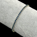 Brățară Tennis 3mm Blue Placată cu Aur 18K