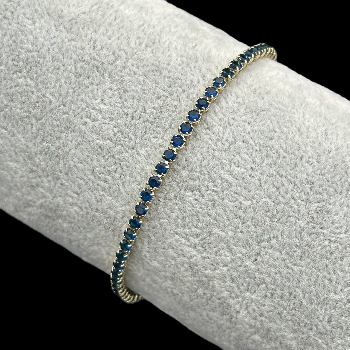 Brățară Tennis 3mm Blue Placată cu Aur 18K