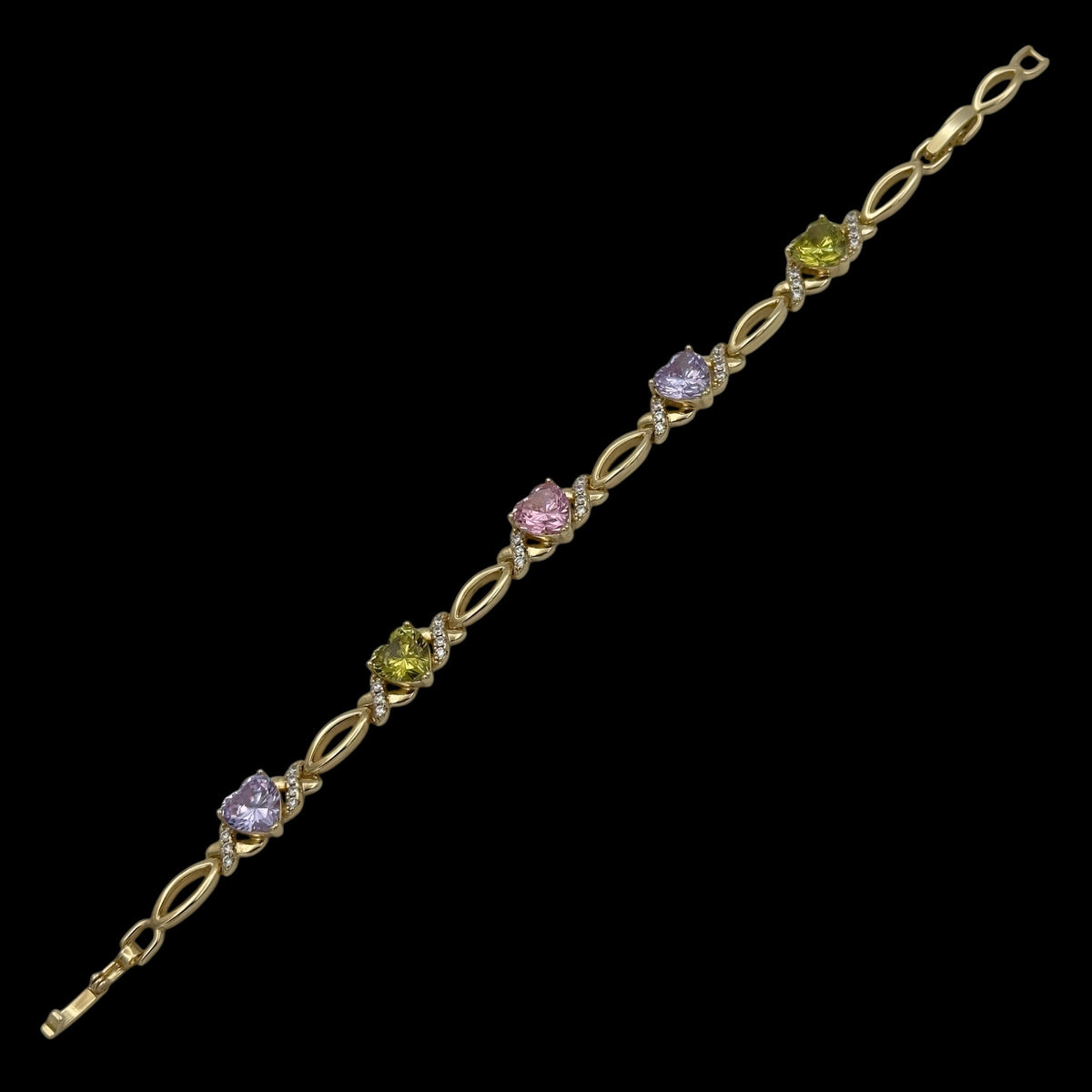 Bratara Mon Amour Multicolor Placata cu Aur 18K