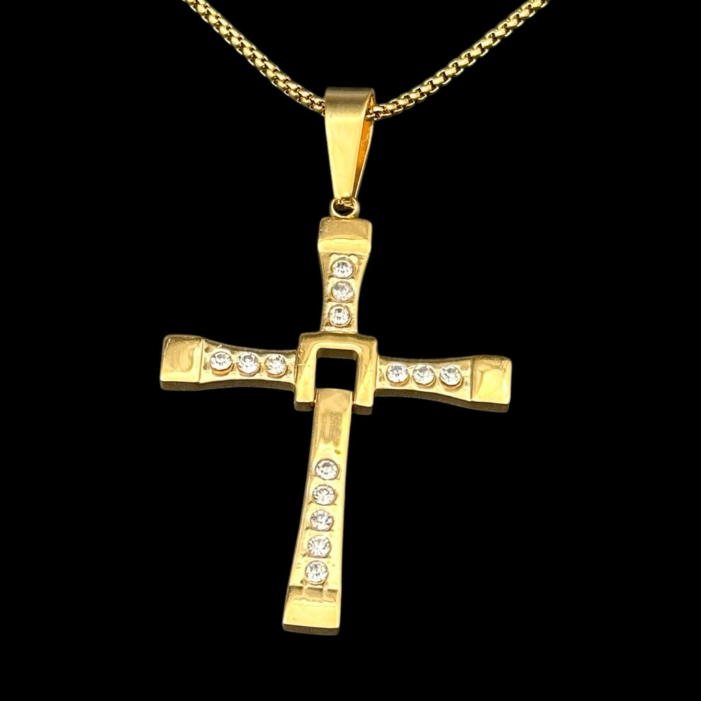 Colier Fast&Furious INOX Placat cu Aur 18K