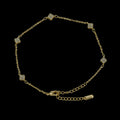 Bratara de picior Trifoi Placata cu Aur 18K