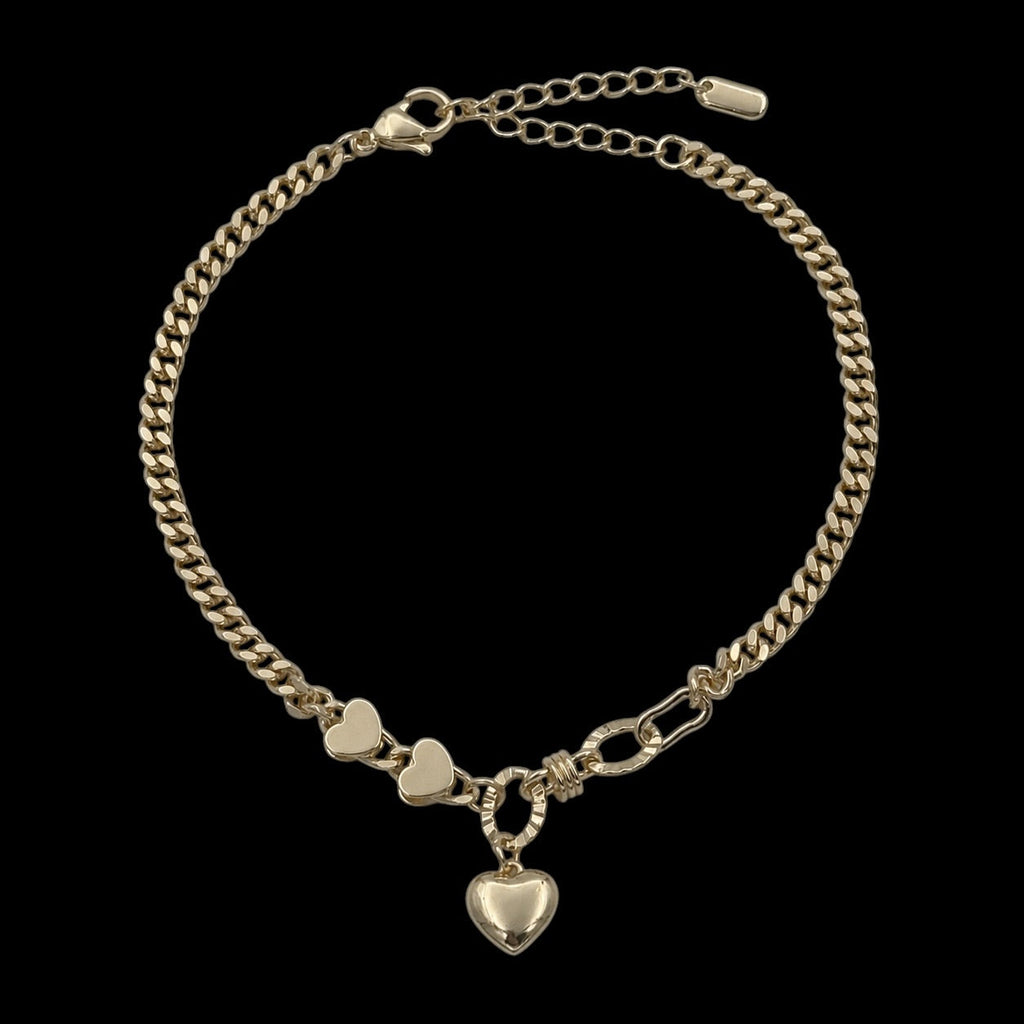Bratara de picior True Love Placata cu Aur 18K