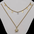 Colier Duo Stars Placat cu Aur 18K