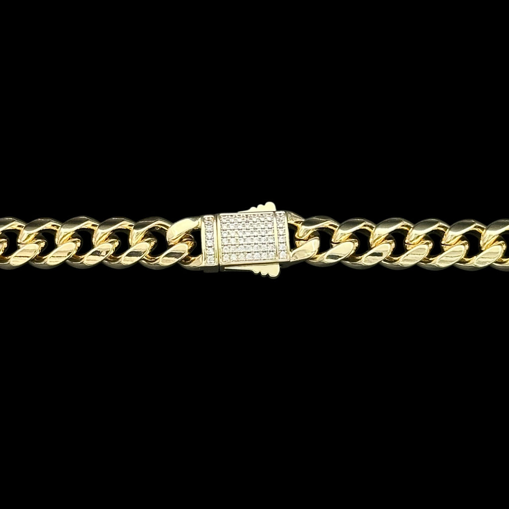 Colier Cuban 8mm Placat cu Aur 18K