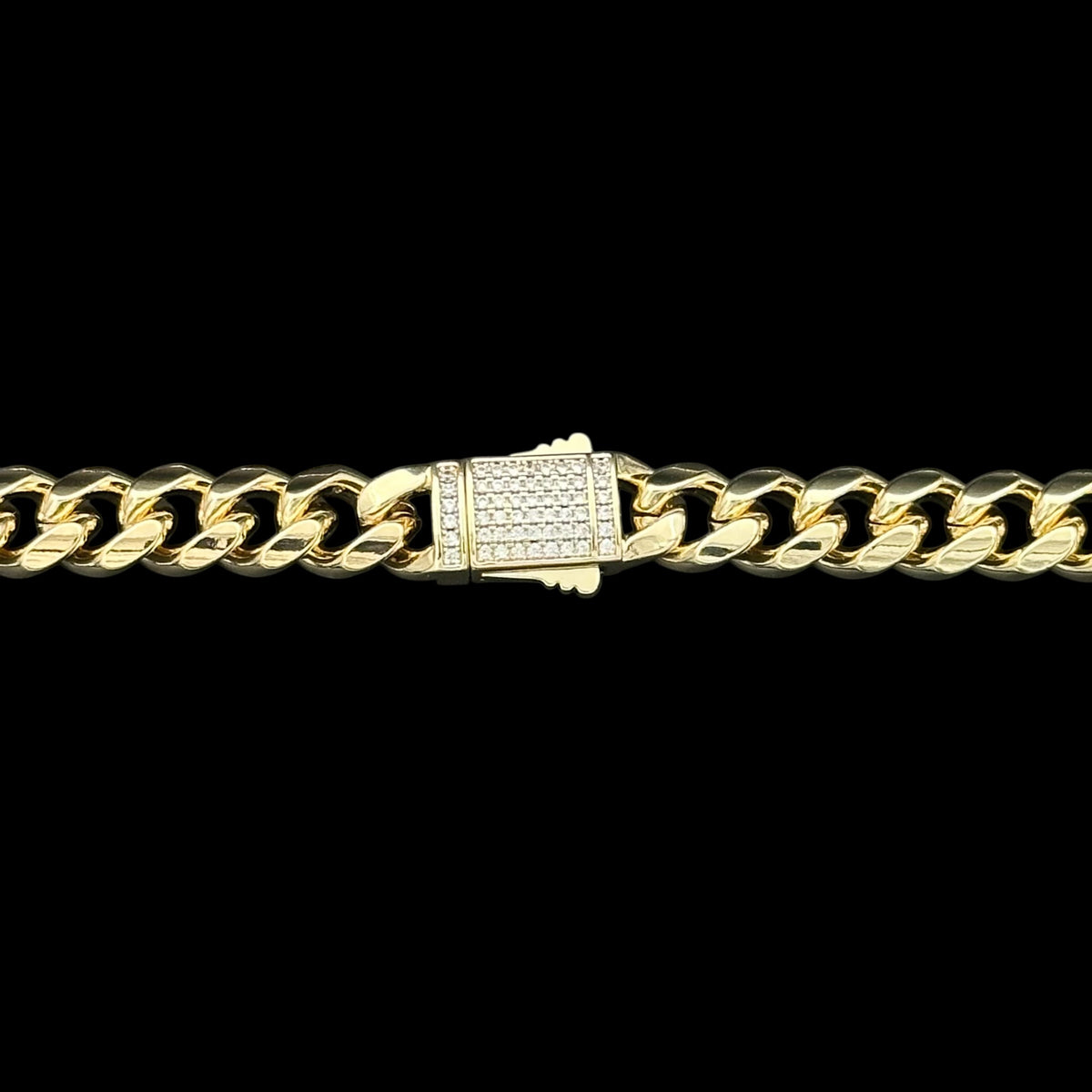 Colier Cuban 8mm Placat cu Aur 18K