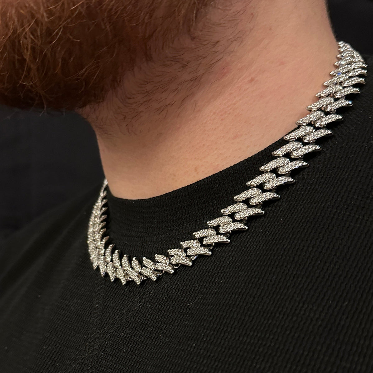 Colier Cuban Rebel Silver
