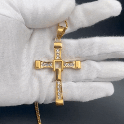 Colier Fast&Furious INOX Placat cu Aur 18K