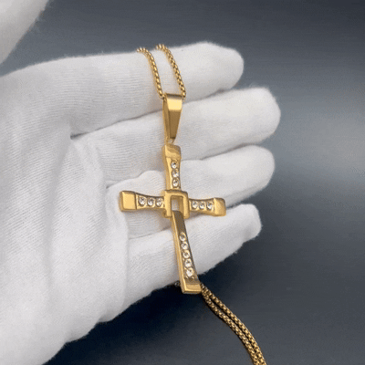 Colier Fast&Furious INOX Placat cu Aur 18K