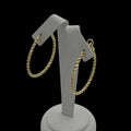 Cercei Circle Rope Placati cu Aur 18K
