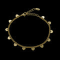 Bratara de picior Hearts Placata cu Aur 18K