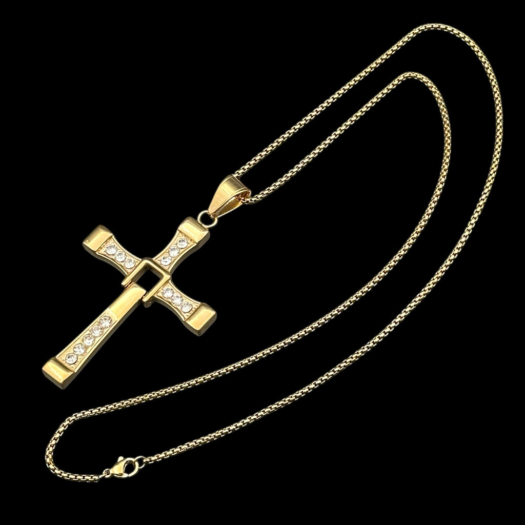 Colier Fast&Furious INOX Placat cu Aur 18K