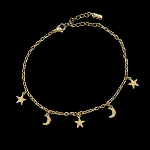 Bratara de picior Moonstar Placata cu Aur 18K