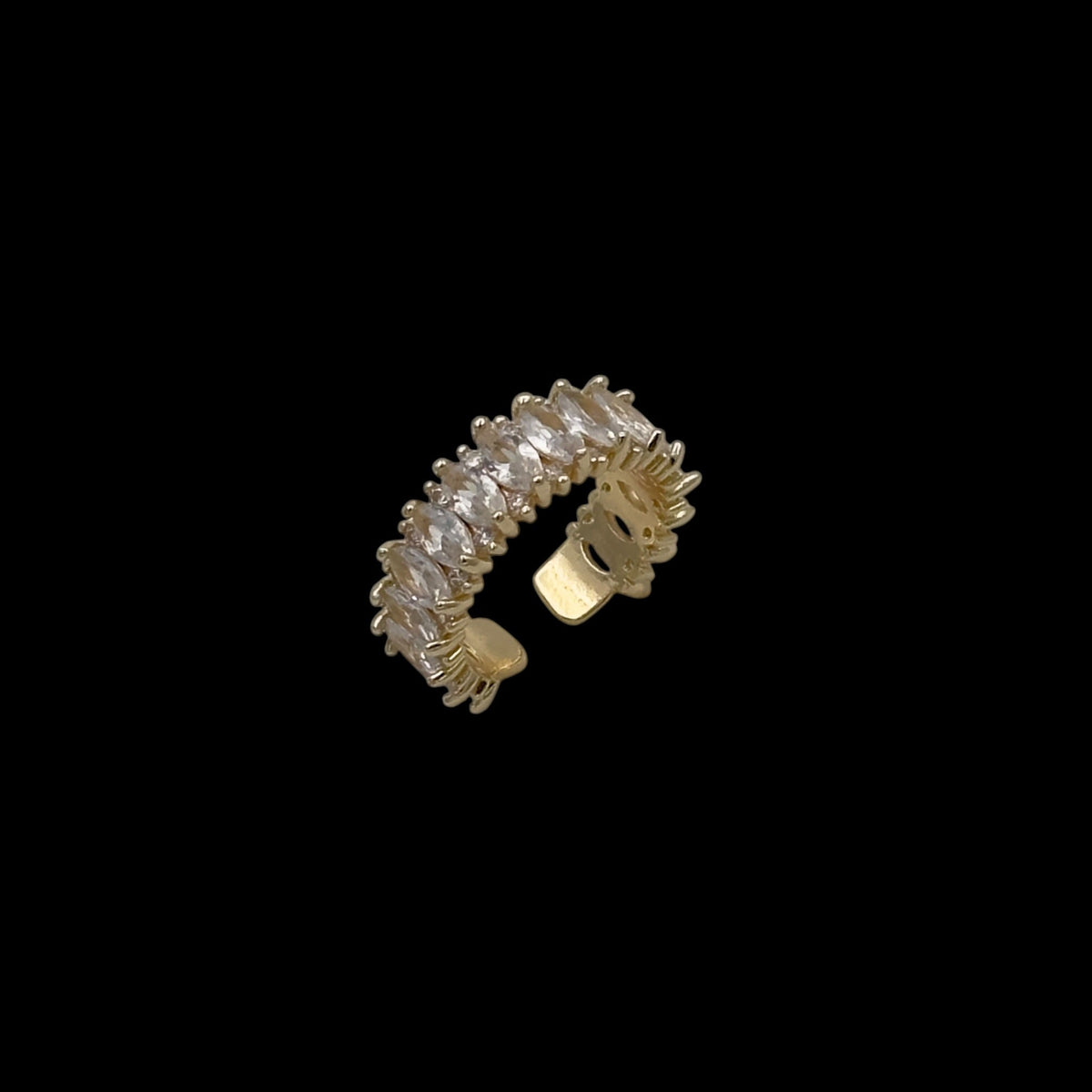 Inel reglabil Tennis Fantasy Placat cu Aur 18K