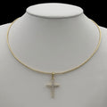 Colier Choker Cross Placat cu Aur 18K
