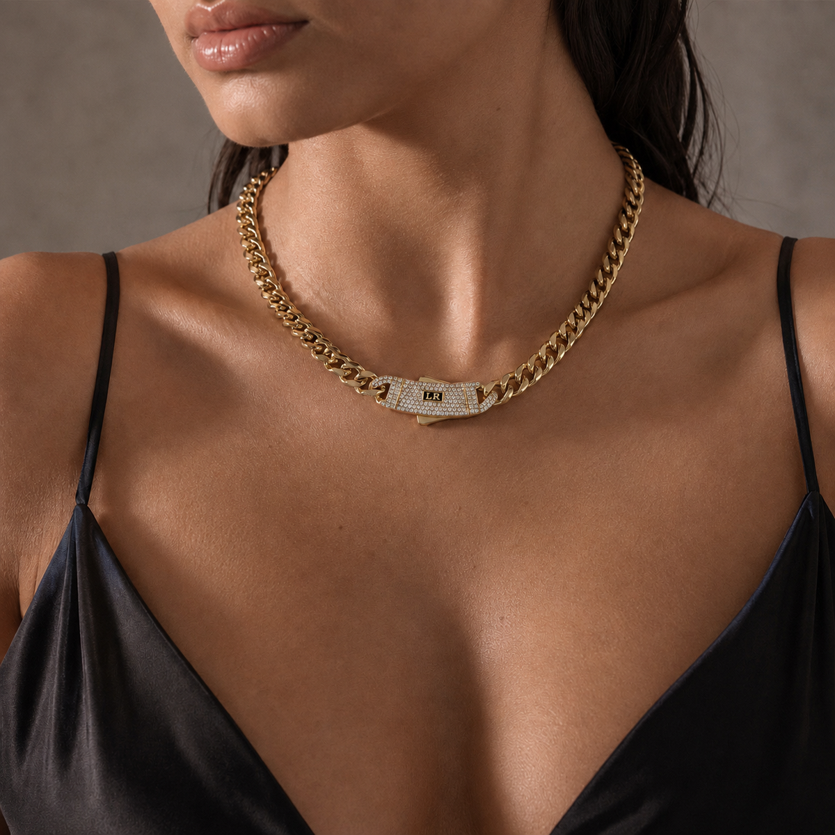 Colier Cuban Bijuterii de Lux Placat cu Aur 18K