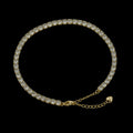 Bratara de picior Tennis 4mm Placata cu Aur 18K