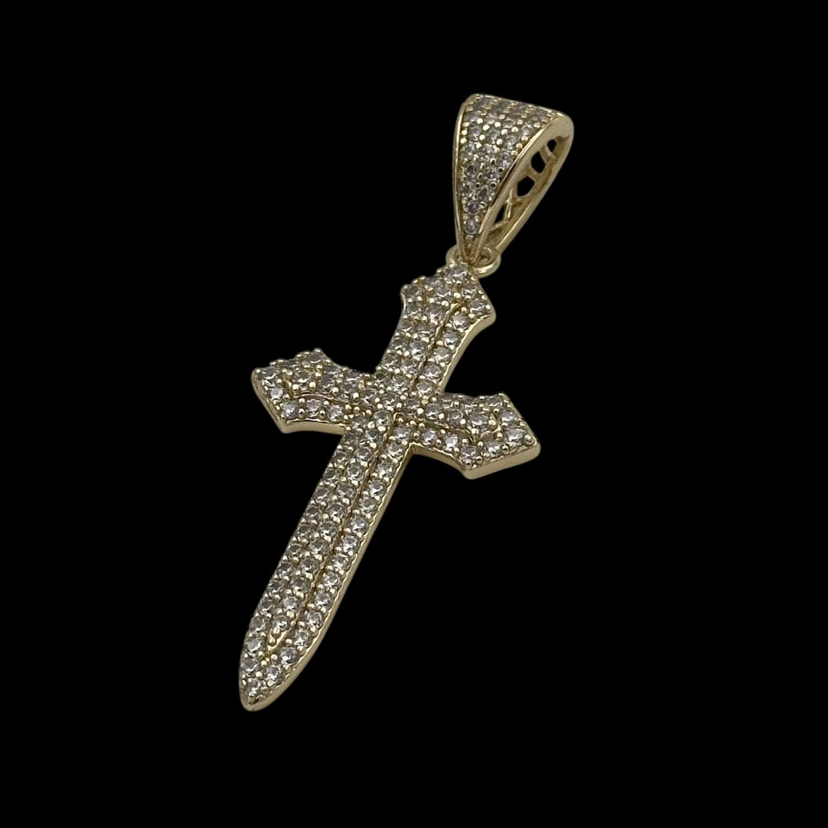 Pandantiv Sword Placat cu Aur 18K