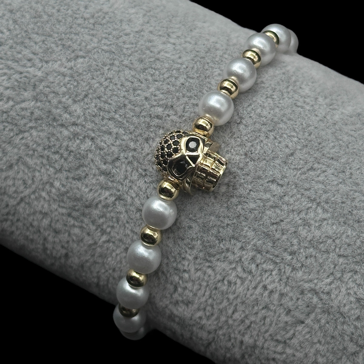 Brățară reglabilă Skull Silver