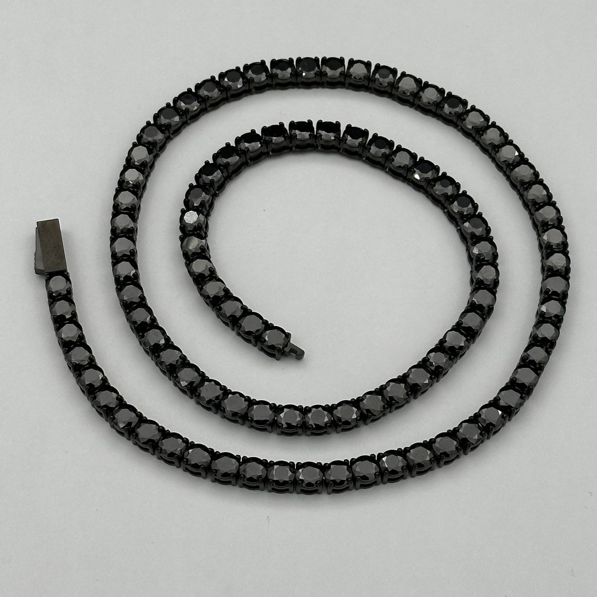 Colier Tennis 5mm Full Black INOX
