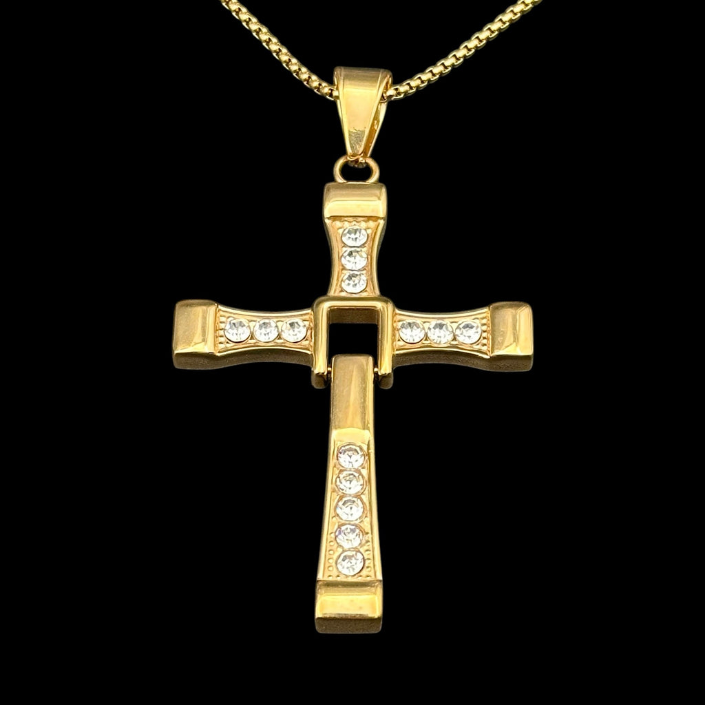 Colier Fast&Furious INOX Placat cu Aur 18K