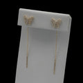 Cercei Butterfly Placati cu Aur 18K