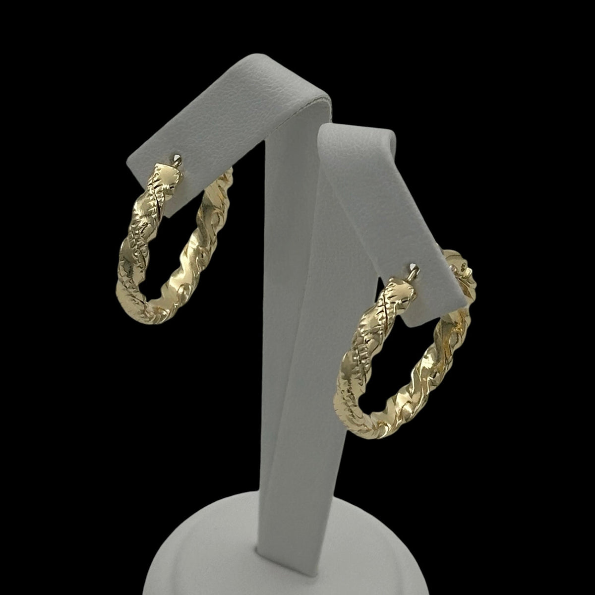 Cercei Circle Helix Placati cu Aur 18K