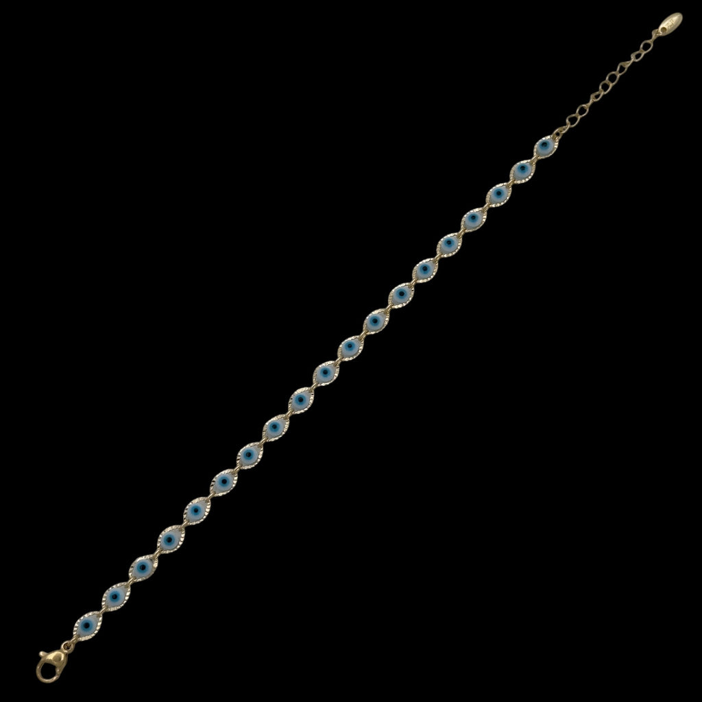 Bratara Evil Eye Placata cu Aur 18K