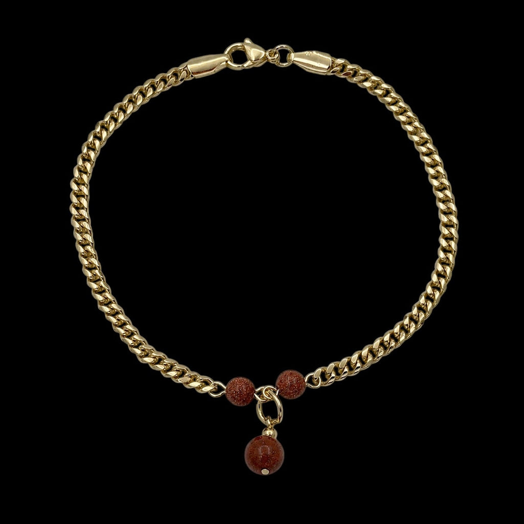 Bratara de picior Golden Sand Placata cu Aur 18K