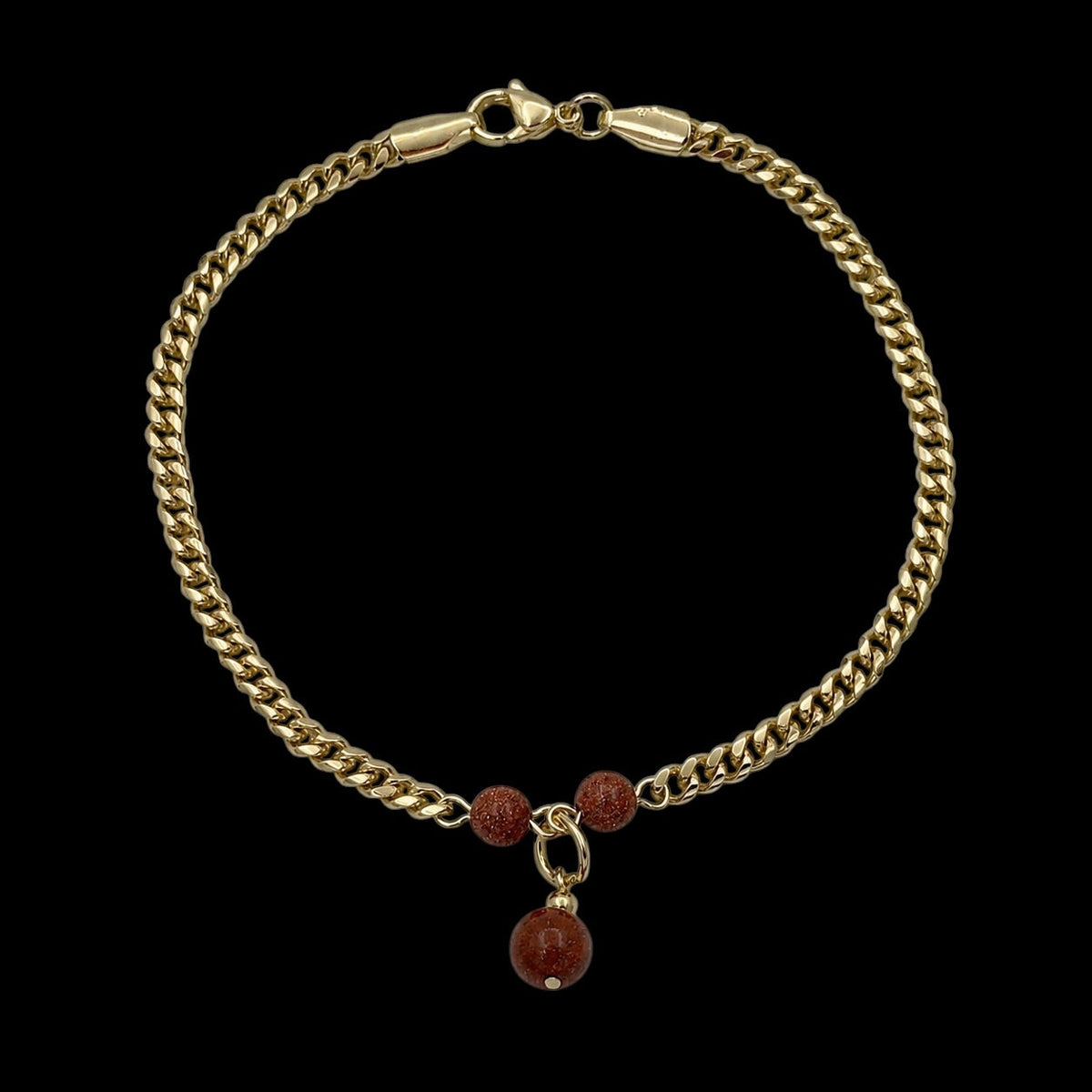 Bratara de picior Golden Sand Placata cu Aur 18K