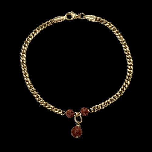 Bratara de picior Golden Sand Placata cu Aur 18K