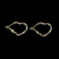 Cercei Heart Multicolor S Placati cu Aur 18K