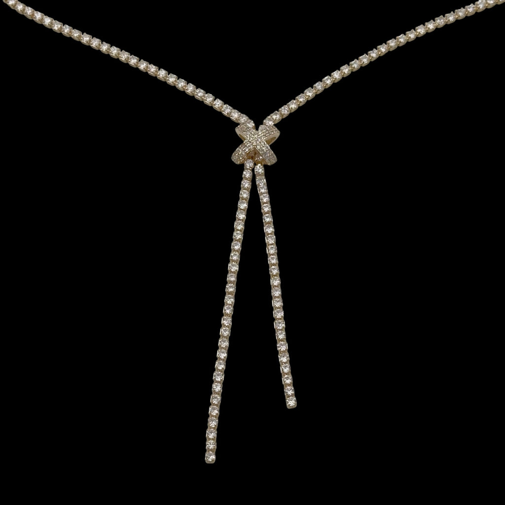 Colier Tennis Xenia Placat cu Aur 18K