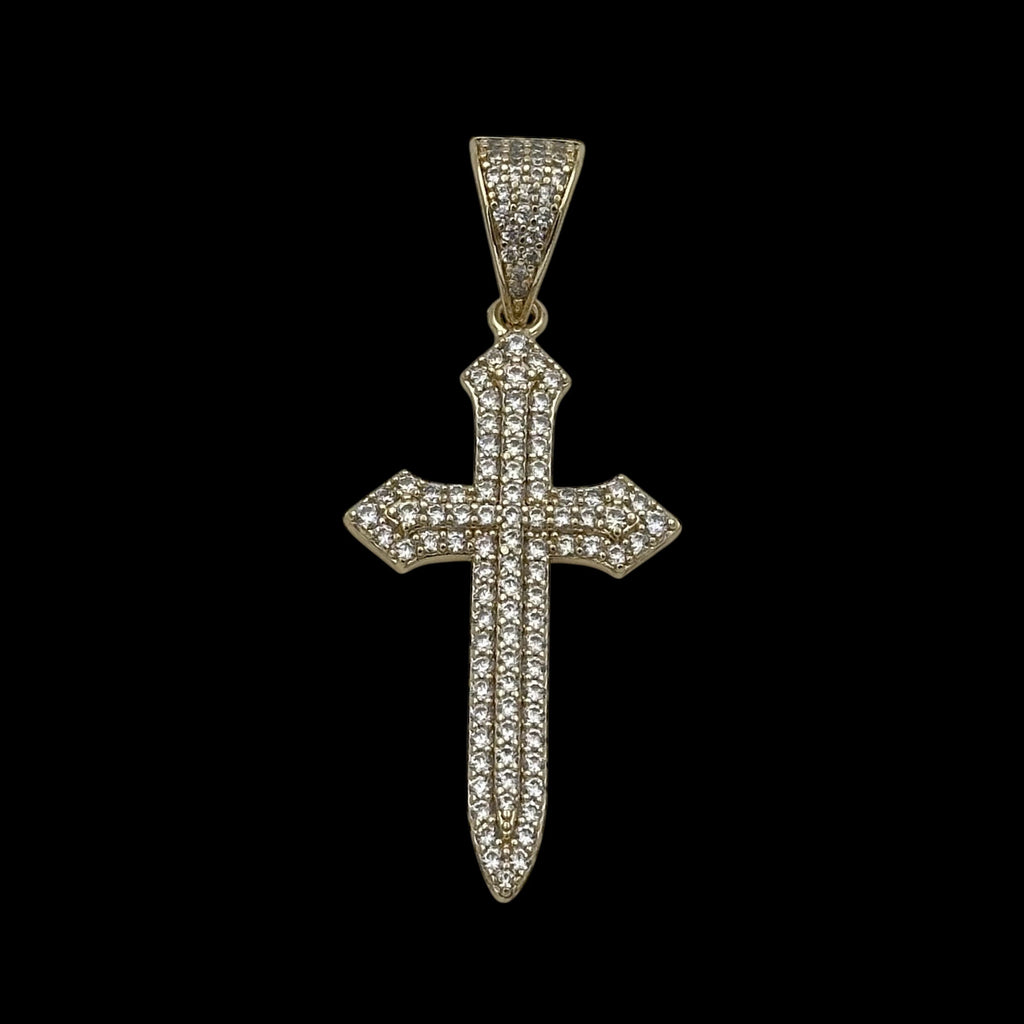 Pandantiv Sword Placat cu Aur 18K
