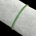 Brățară Tennis 3mm Green Placată cu Aur 18K