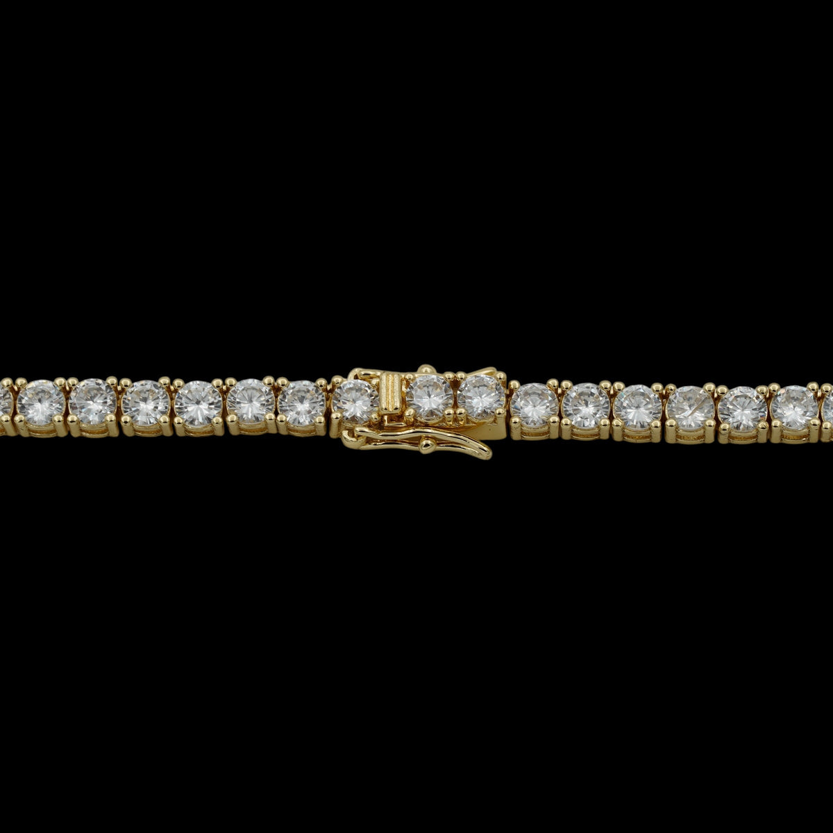 Colier Tennis 4mm Placat cu Aur 18K