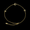 Bratara de picior Birds Placata cu Aur 18K