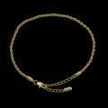 Brățară de picior Rope 3mm Placată cu Aur 18K